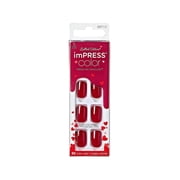 KISS imPRESS Color Press-On Manicure Limited Edition Red "Stuck Together" 30 Count