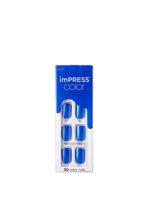 imPRESS Color Press-On Nails, 'Deep Ocean', 30 Count