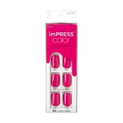 Impress Color Press On Nails, 'Orchid Festival', Pink, Short Squoval, 30 Count
