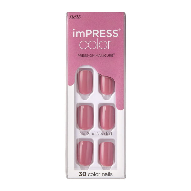 KISS imPRESS Color Press-on Manicure, Petal Pink, Short