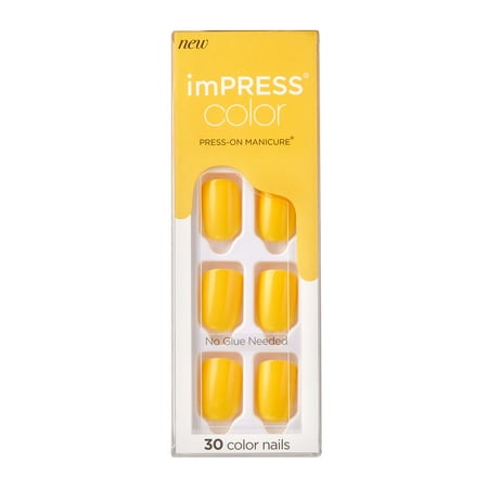 KISS imPRESS Color Press-on Manicure - YOLO, Short