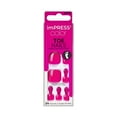 thumbnail image 1 of KISS imPRESS Color Square Press-On Toenails, Neon Purple, 24 Pieces, 1 of 7