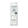 thumbnail image 1 of KISS imPRESS Color Square Press-On Toenails, White, 24 Pieces, 1 of 8