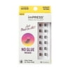 KISS imPRESS Falsies Press On Self Adhesive Eyelashes, Authentic, Black, 12 Lash Clusters
