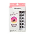 thumbnail image 1 of KISS imPRESS Falsies Press On Self Adhesive Eyelashes, Bold, Black, 12 Lash Clusters, 1 of 13