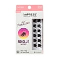 thumbnail image 1 of KISS imPRESS Falsies Press On Self Adhesive Eyelashes, Elegant, Black, 12 Lash Clusters, 1 of 13