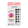 thumbnail image 1 of KISS imPRESS Falsies Press On Self Adhesive Eyelashes, Refined, Black, 12 Lash Clusters, 1 of 13