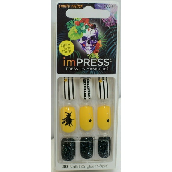 KISS imPRESS Halloween Artificial Nail Kit, Teen Witch