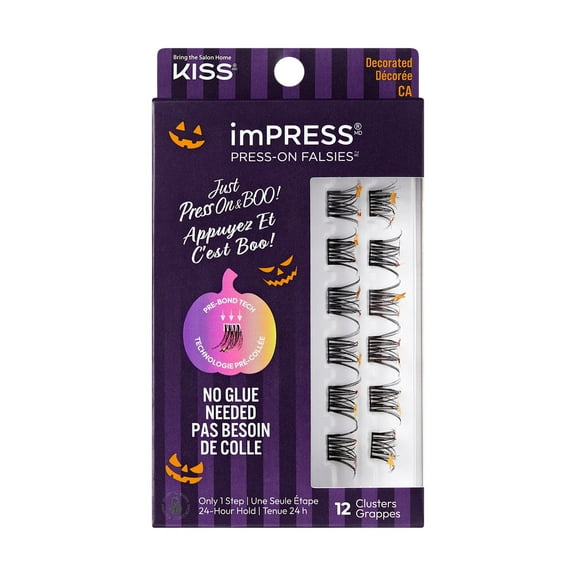 KISS imPRESS Lash Clusters, imPRESS Falsies Decorated, Starry Night, 12mm-14mm, 12 Clusters