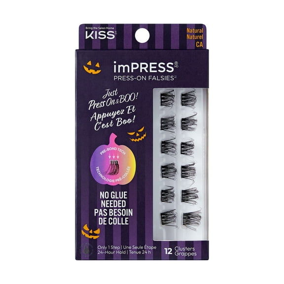 KISS imPRESS Lash Clusters, imPRESS Falsies Natural, Candy, 12mm-14mm, 12 Clusters