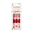 thumbnail image 1 of KISS imPRESS Limited Edition Holiday Medium Coffin Press-On Nails, Red,30 Pieces, 1 of 8