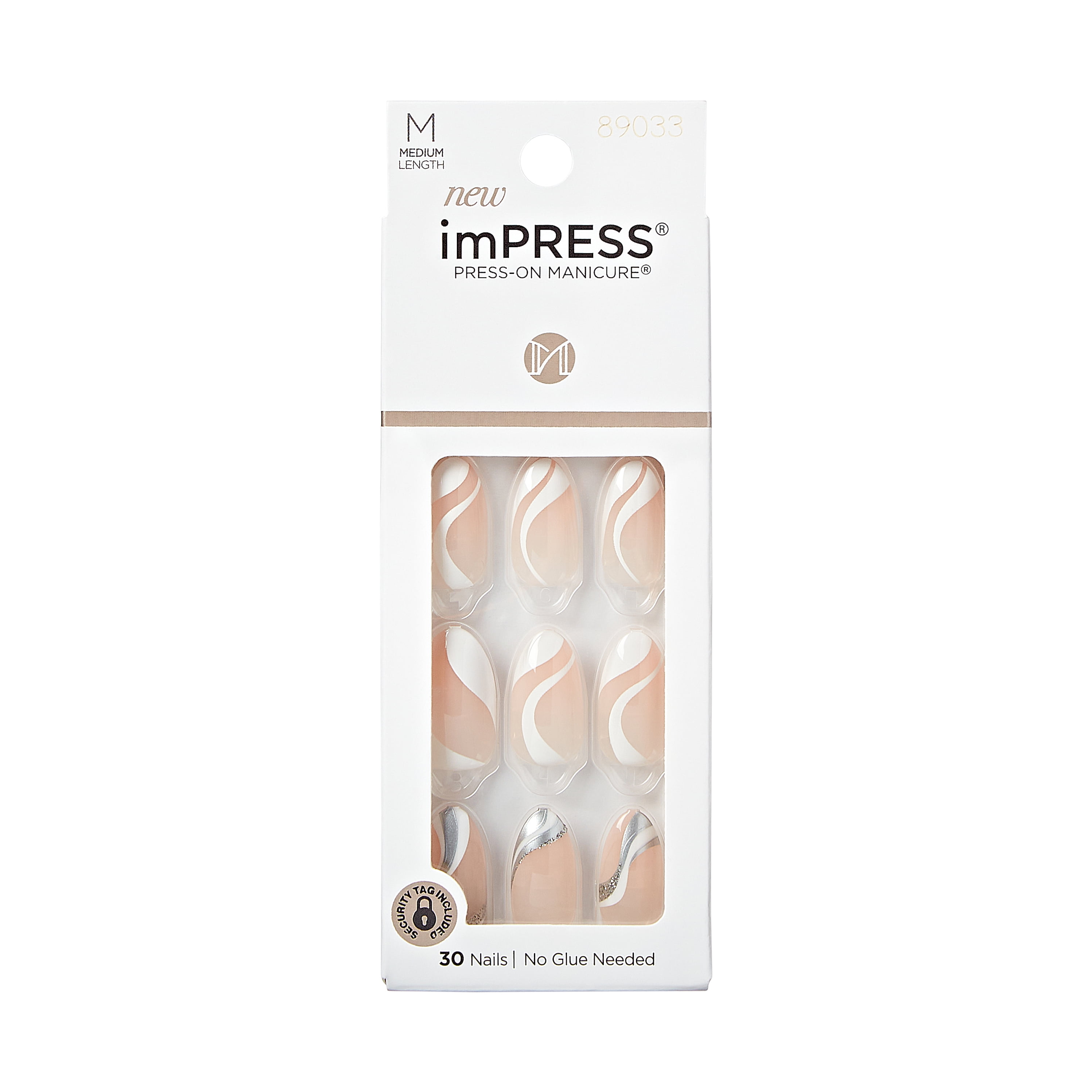 KISS imPRESS Premium Medium Almond Press-On Nails, Glossy Pink, 30 Pieces -  Walmart.com