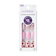 thumbnail image 1 of KISS imPRESS No Glue Needed Press On Nails, Design, Sweet Scoops, Pink, Medium Coffin, 30 Count, 1 of 8