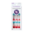 thumbnail image 1 of KISS imPRESS No Glue Needed Press On Nails, Design, Swirl Pops, Multicolor, Medium Almond, 30 Count, 1 of 8