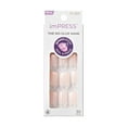 thumbnail image 1 of KISS imPRESS French  Press on Nails, Heroic, White, Short Squoval, 30 Count, 1 of 11
