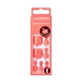 thumbnail image 1 of KISS imPRESS No Glue Needed Press On Nails, Toenails, Shell Yeah, Orange, Short Squoval, 24 Count, 1 of 7
