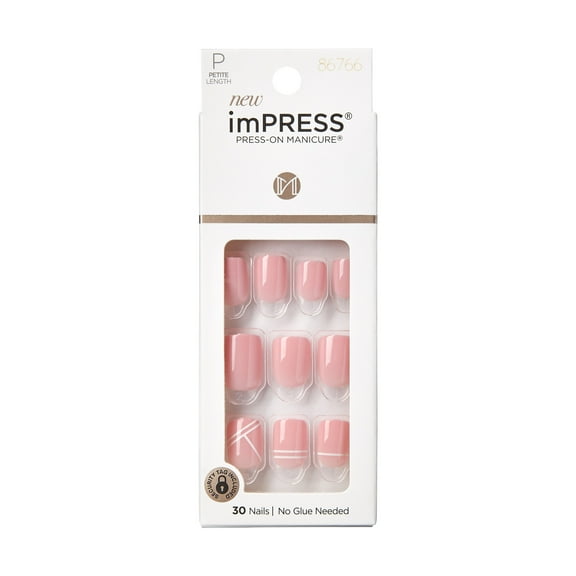 KISS imPRESS Petite Press-On Nails, Timeless Day, 30 Count