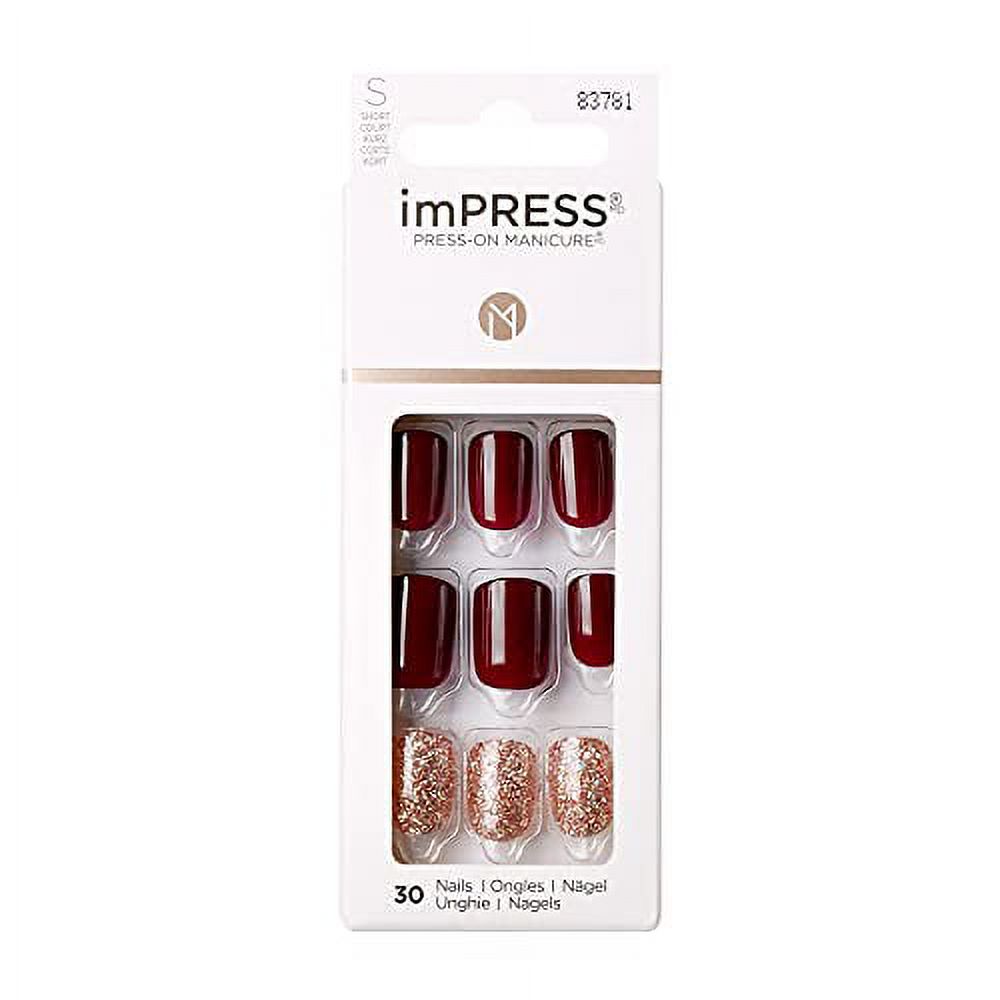 KISS imPRESS PressOn Manicure, Nail Kit, PureFit Technology, Short