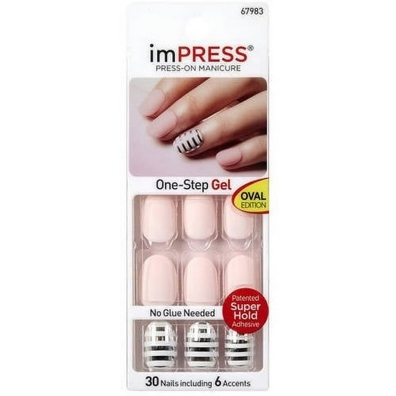 KISS imPRESS Press-on Manicure Artificial Nail Kit, BIPA150 Free Ur Mind