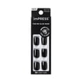 thumbnail image 1 of Kiss Impress Color Short Square Oval Press-On Nails with Glue, Black Solid, 30 Pieces, 1 of 12