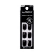 imPRESS Color 'All Black' Press-On Nails, No Glue Needed, Black, Short Square, 33 Ct.