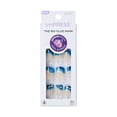 thumbnail image 1 of Impress Design Press On Nails , No Glue Needed, Blue & White, Short Length, Squoval Shape, 30 Ct., 1 of 10