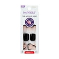 thumbnail image 1 of KISS imPRESS  Press on Nails, Black Dress, Black, Wide Fit Squoval, 30 Count, 1 of 8