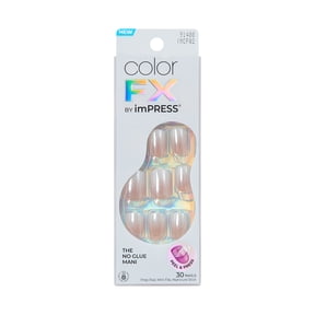 Kiss colorFX by Impress Press On Nails , No Glue Needed, Pink, Short Squoval, 30 Ct.