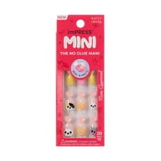 Impress Mini Press On Nails for Kids, ‘Cuddles’, Pink, Squoval, 20 Count