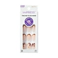 thumbnail image 1 of KISS imPRESS Press on Nails, Design, Love Words, Brown, Short Oval, 30 Count, 1 of 6