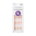 thumbnail interactive-video image 1 of Kiss Impress Design Short Square Press on Nails , White French Tips, 30 Pieces, 1 of 11