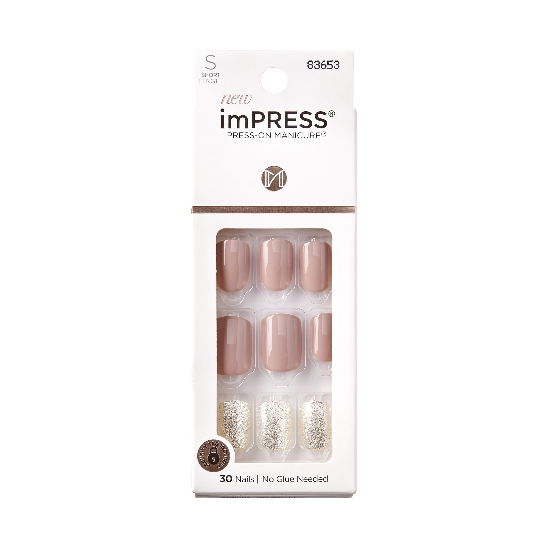 KISS ImPRESS Press-on Nägel – One More Chance, Mit Klebepad, Kein Kleber Nötig