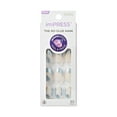 thumbnail image 1 of KISS imPRESS Design  Press on Nails, Slip Dress, Blue, Short Oval, 30 Count, 1 of 10