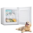 thumbnail image 1 of KISSAIR 1.1 Cu.ft Mini Freezer, Small Freezer with Removable Shelves, Adjustable Thermostat, Reversible Door Hinge, For Home/Office/Kitchen/RV (White), 1 of 7