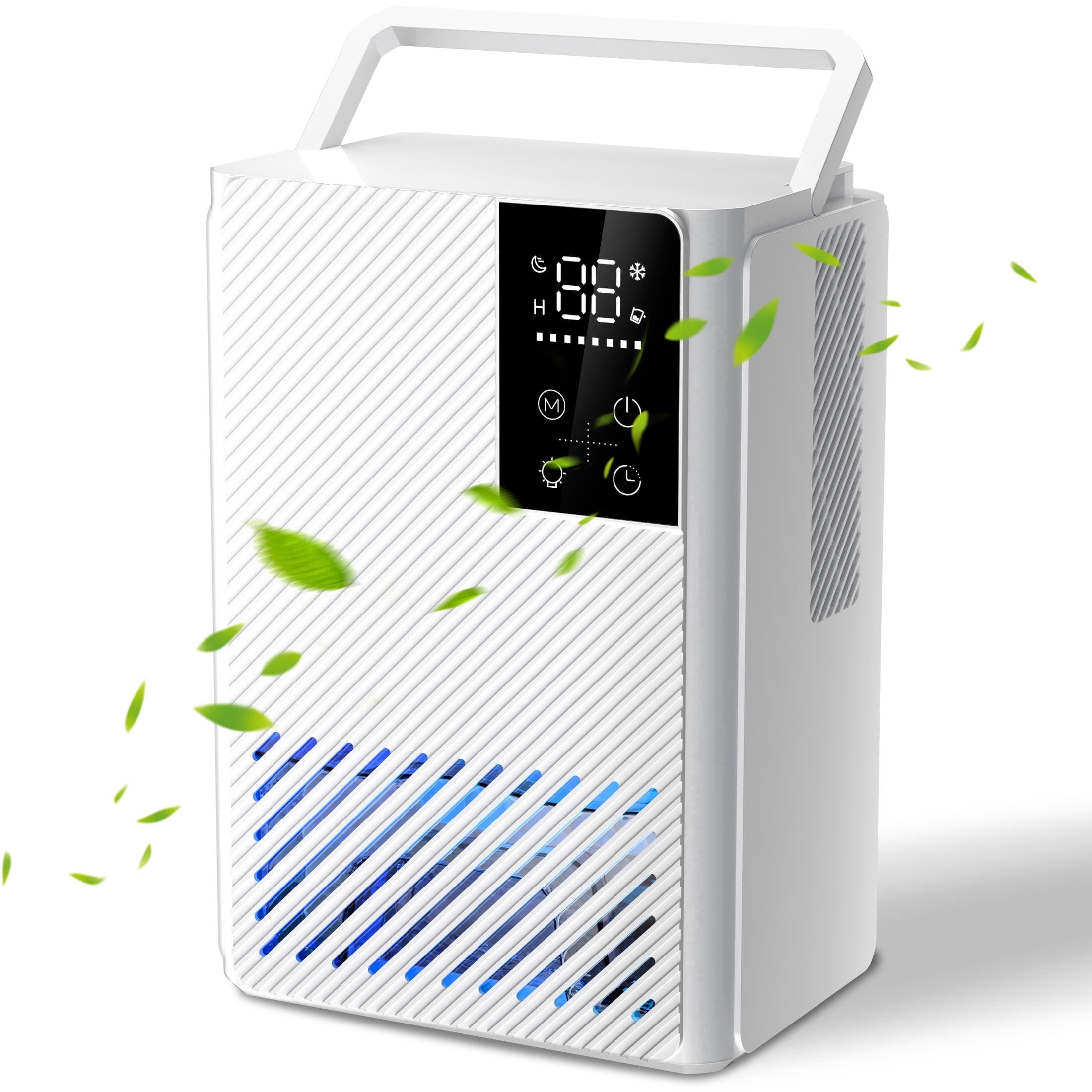 KISSAIR Dehumidifier for Home, 67oz Large Tank, Quiet Sleep Mode, 24H Timer, Auto Shut Off, 7 Color LED Light for Bedroom Bathroom Basement