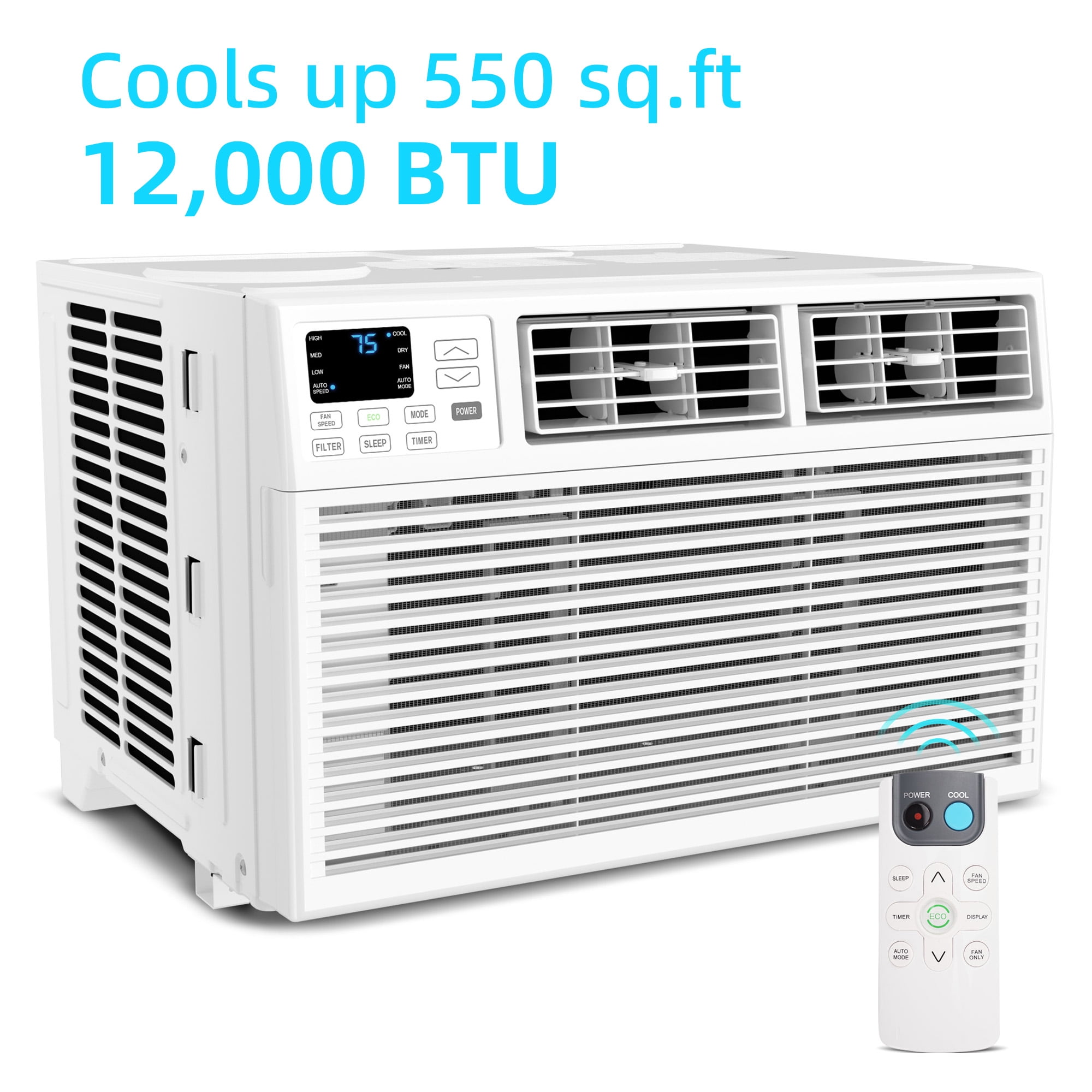 エアコン Smiley25r KissAir, Window Air Conditioner, 12000 BTU, 6-in-1 Modes with