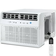 KISSAIR 12000 BTU ASHRAE 115V U Shaped Window Air Conditioner with Remote Control, 6 Modes & 3 Fan Modes, 24H Timers