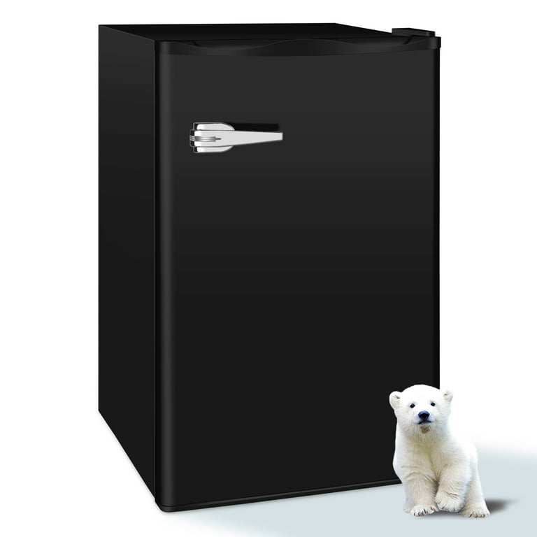 KISSAIR 3.0 Cu.ft Compact Upright Freezer with Reversible Single Door,Black  