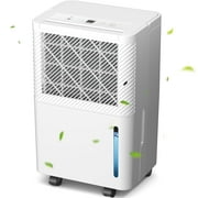 KISSAIR 8 Pints Portable Dehumidifiers, Max 1000 Sq. ft Coverage Area, Auto Shut off, 24H Timer, 2.1L Water Tank, Drain Hose, Dehumidifier for Room/Bathroom/Basement
