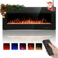 thumbnail image 1 of KISSAIR 42’’ 1500W Wall Mounted Recessed Electric Fireplace,12 Flame Color Modes,Touch Screen & Remote Control,Ultra Thin & Low Noise, 1 of 8