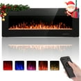 thumbnail image 1 of KISSAIR 50’’ 1500W Wall Mounted Recessed Electric Fireplace,12 Flame Color Modes,Touch Screen & Remote Control,Ultra Thin & Low Noise, 1 of 8