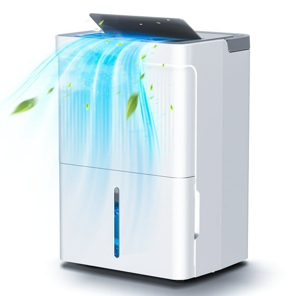 KISSAIR 32 Pint Commercial Home Dehumidifier with Drain Hose, 3000 sq ft Coverage Area with Auto Defrost, Energy Star, 24h Timer, Basement/Laundry Room/Bedroom