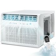KISSAIR Window Air Conditioner, 10,000 BTU Ashrae Cools 450 Sq.ft., Window AC Unit 6 Modes 24H Timer, Energy-Saving & Low Noise, Remote Control for Home/Office/Dorm/Apt-White