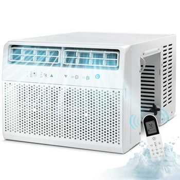 KISSAIR Window Air Conditioner, 10,000 BTU Ashrae Cools 450 Sq.ft., Window AC Unit 6 Modes 24H Timer, Energy-Saving & Low Noise, Remote Control for Home/Office/Dorm/Apt-White
