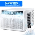 thumbnail image 1 of KISSAIR Window Air Conditioner with Remote Control, 10000 BTU Ashrae 115 Volt U-Shape , U-shaped Window AC Unit 6 Modes and 3 Fan Modes, 24 Hour Timer, 450 Sq.Ft, 1 of 10