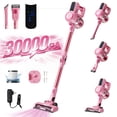 thumbnail image 1 of KISSAIR 300W Cordless Vacuum Cleaner, Brushless motor Lightweight Self-standing Led Display Screen Vacuum Cleaners for Home, 45 Min RuntimeCarpet Pet Hair, Pink, 1 of 12
