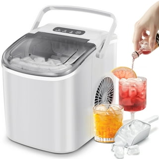 Freezimer Countertop Bullet Ice Maker, Portable Ice Maker Machine  Countertop Self-Cleaning, 33Lbs in 24H, 2 Size Ice Cubes, 9 Cubes in 7-10  Mins, Black 