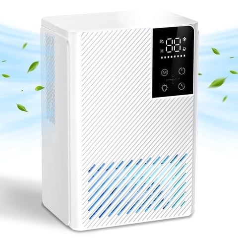LHRIVER Dehumidifier for Home, 67oz Large Tank, Quiet Sleep Mode, 24H Timer, Auto Shut Off, 7 Color LED Light for Bedroom Bathroom Basement