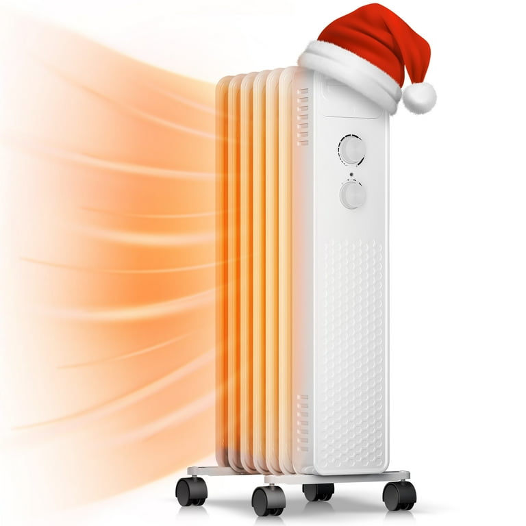 KissAir Electric Oil Filled Radiator Space Heater, Heat Settings