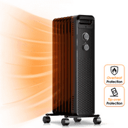 KISSAIR Electric Oil Filled Radiator Space Heater, Thermostat Room Radiant and Room Heater